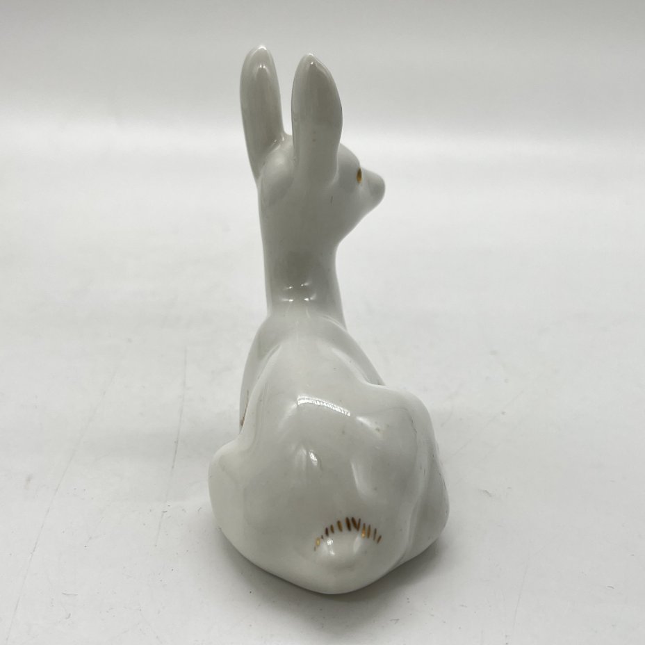 Статуэтка "Косуля", фарфор, золочение, Рижский фарфорово-фаянсовый завод, СССР, 1980-1990 гг.