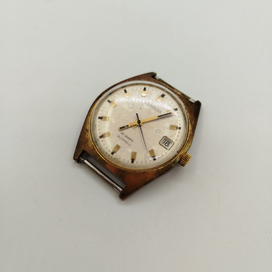 Часы наручные "Sekonda", металл, стекло, золочение, Петродворцовый часовой завод «Ракета», СССР, 1950-1980 гг.