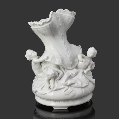 Ваза декоративная "Путти с корсетом", фарфор, Meissen (Мейсенский фарфор), Германия, 1840-1880 гг.