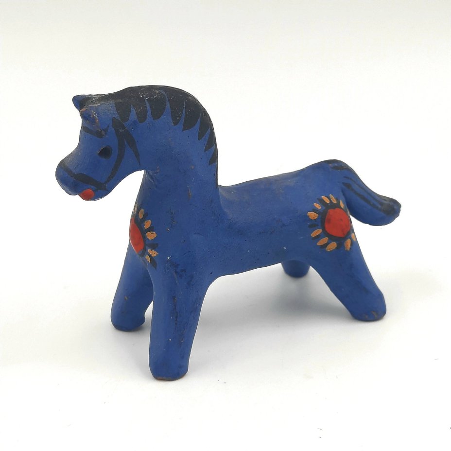 Игрушка каргопольская "Лошадка", глина, роспись, СССР, 1970-1990 гг.