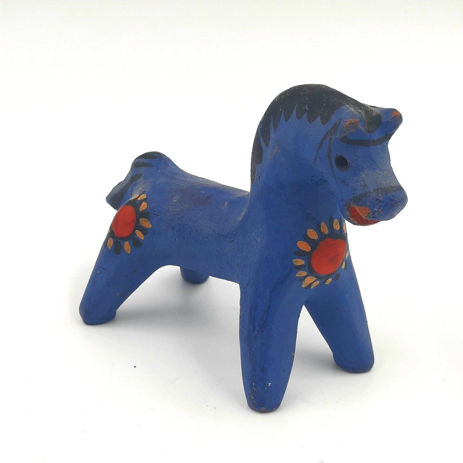 Игрушка каргопольская "Лошадка", глина, роспись, СССР, 1970-1990 гг.