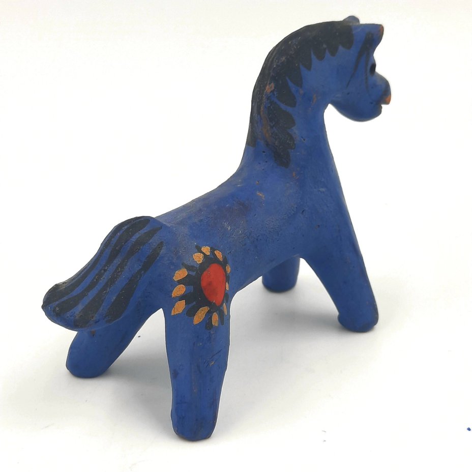 Игрушка каргопольская "Лошадка", глина, роспись, СССР, 1970-1990 гг.