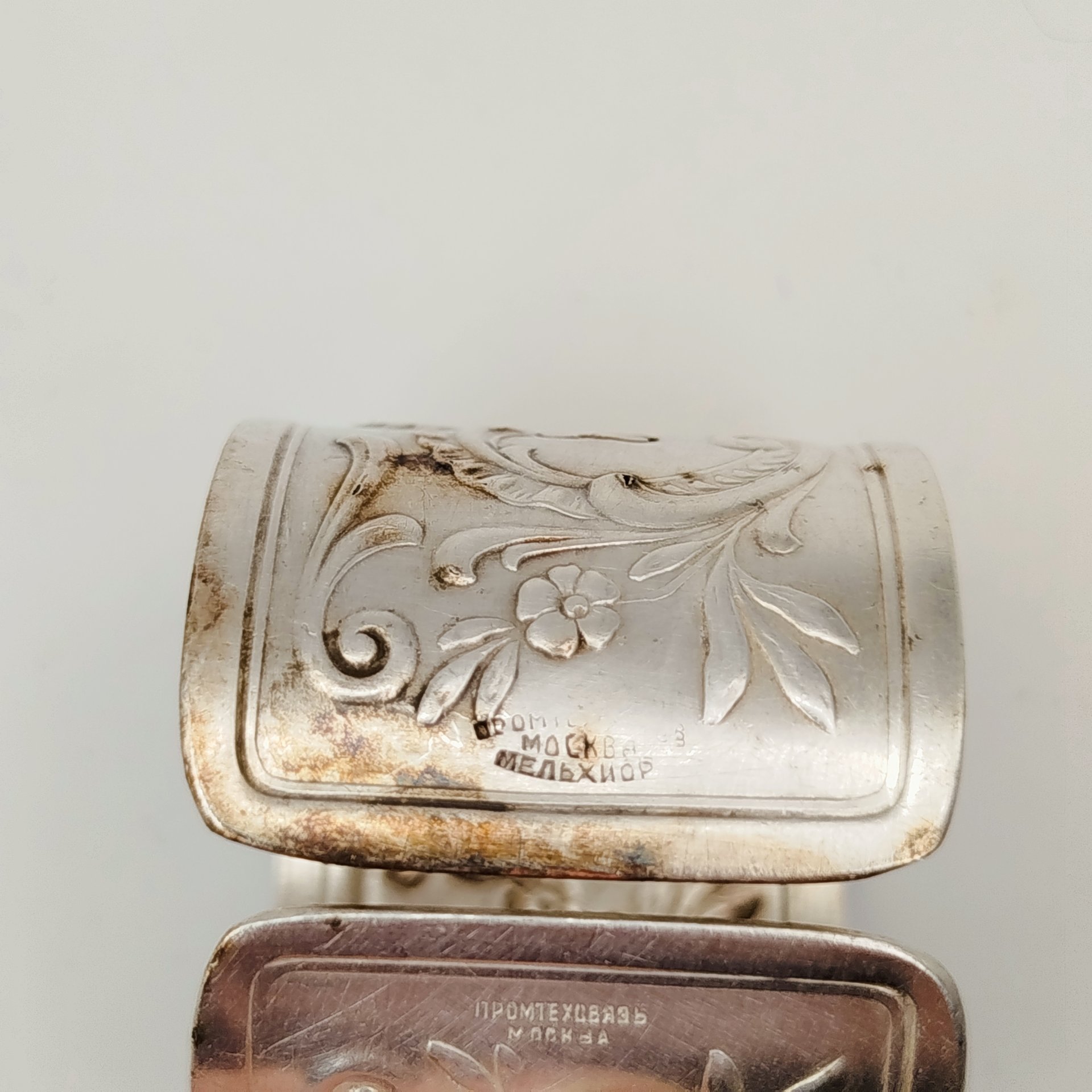 Набор винтажных колец для салфеток на 6 персон, украшенных растительным декором и произвольной нумерацией