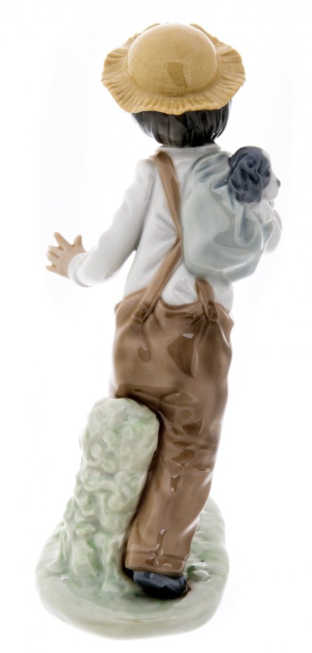 Статуэтка "Мальчик со щенком",  фарфор, роспись, мануфактура "NAO porcelain", Испания, 1978-1988 гг., NAO Porcelain