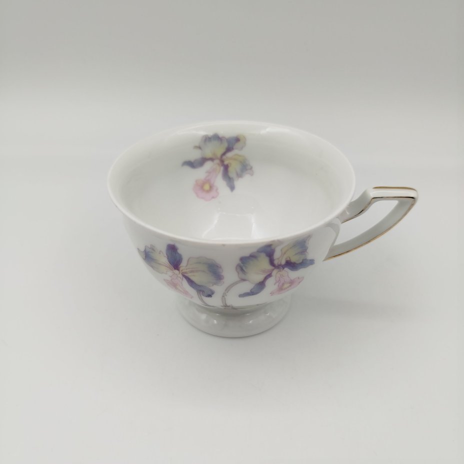 Пара чайная "Maria" с нежным цветочным декором, автор формы Ph. Rosenthal, фарфор, деколь, золочение, Rosenthal (Розенталь), Германия, 1927 г.