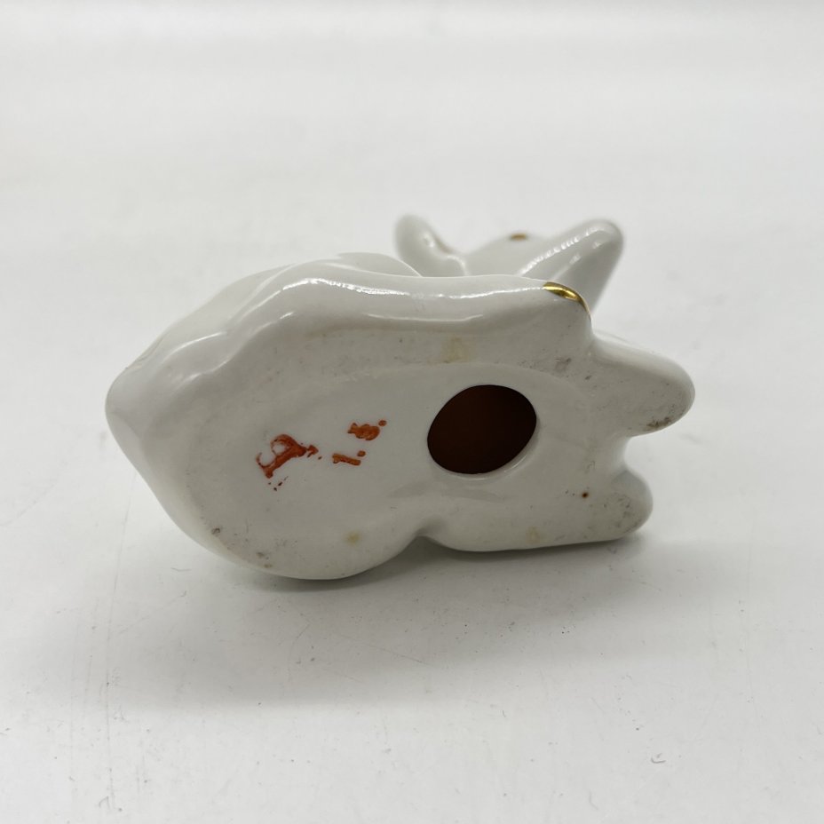 Статуэтка "Косуля", фарфор, золочение, Рижский фарфорово-фаянсовый завод, СССР, 1980-1990 гг.