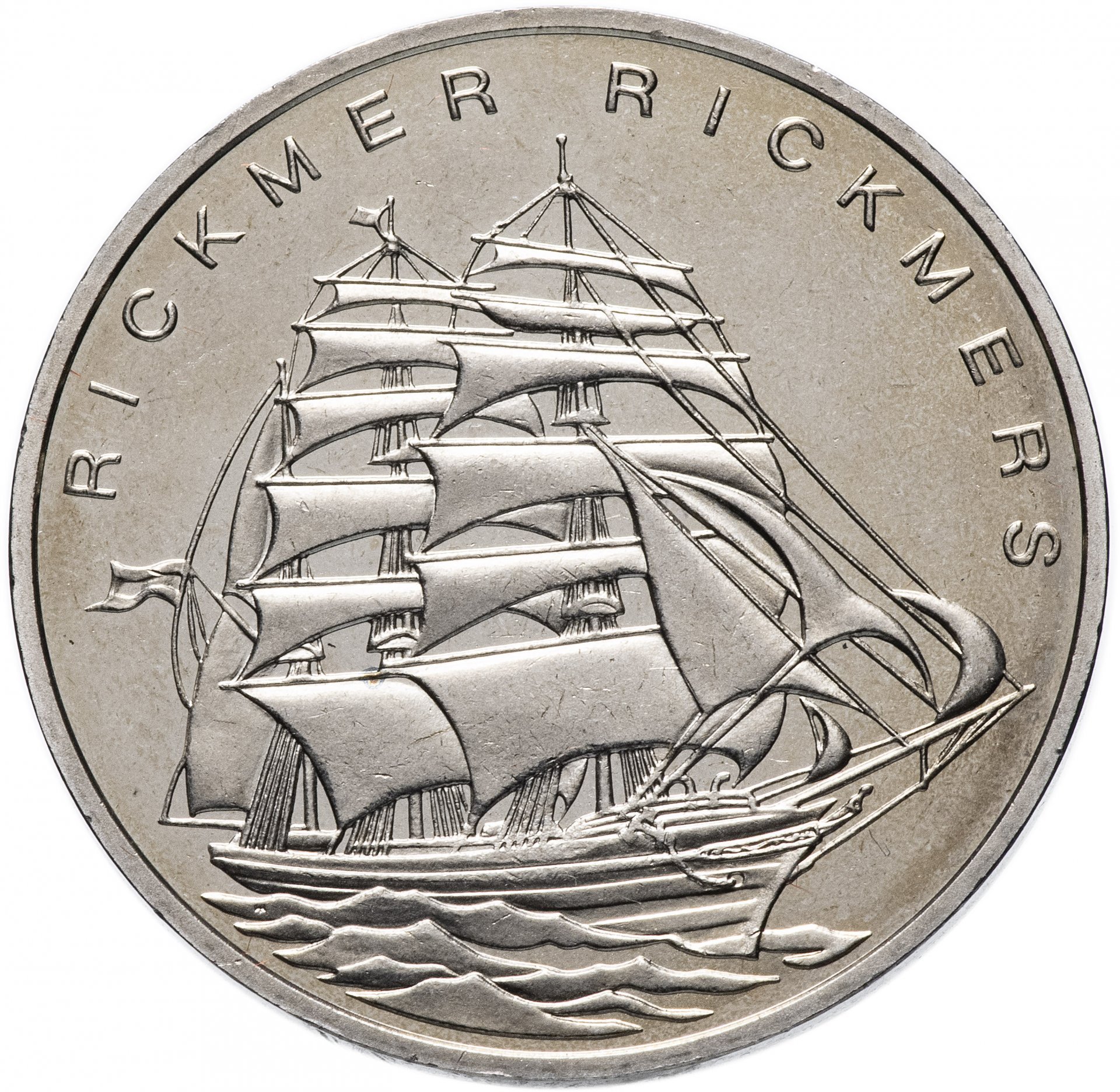Медаль "Трехмачтовый барк Rickmer Rickmers. Фестиваль Hafengeburtstag в Германии"