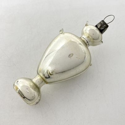 Ёлочная игрушка "Самовар", стекло, краска, металл, СССР, 1937-1940 гг.