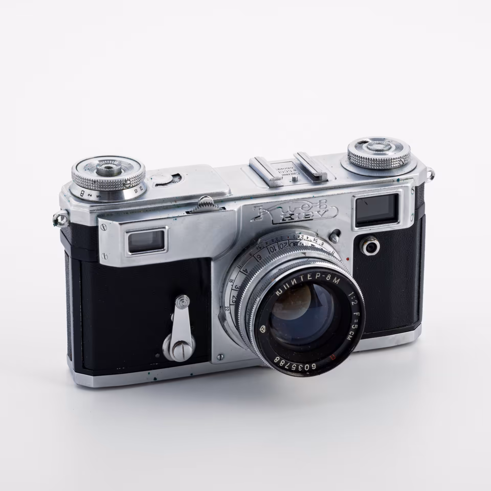 Фотоаппарат "Киев-4А" с объективом "Юпитер-8М", в оригинальном чехле, Киевский завод «Арсенал»