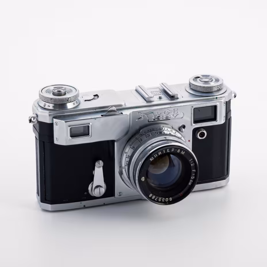 Фотоаппарат "Киев-4А" с объективом "Юпитер-8М", в оригинальном чехле, Киевский завод «Арсенал»