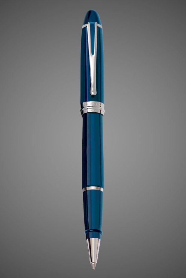 Ручка-роллер Aurora Ipsilon Deluxe Blue CT, в подарочной коробке, Лаки и смолы: лак, родий, смола, хром