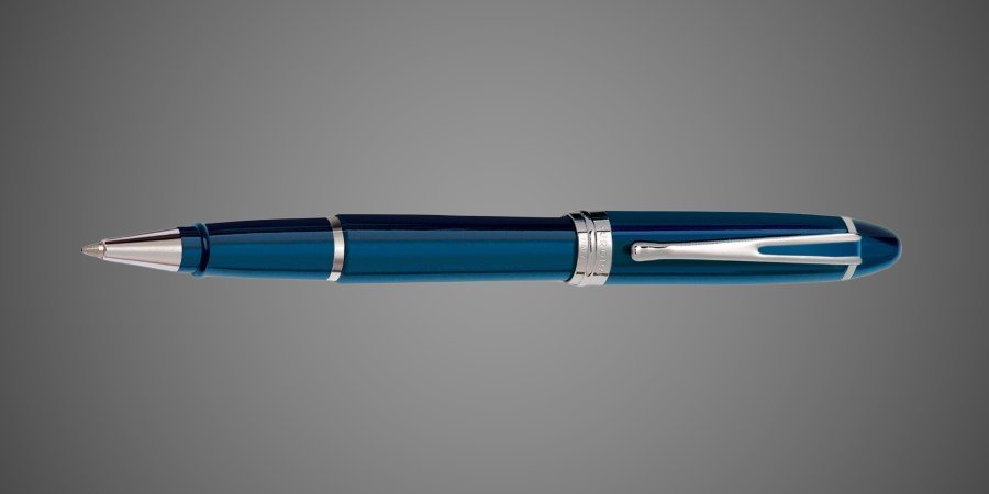 Ручка-роллер Aurora Ipsilon Deluxe Blue CT, в подарочной коробке, Лаки и смолы: лак, родий, смола, хром