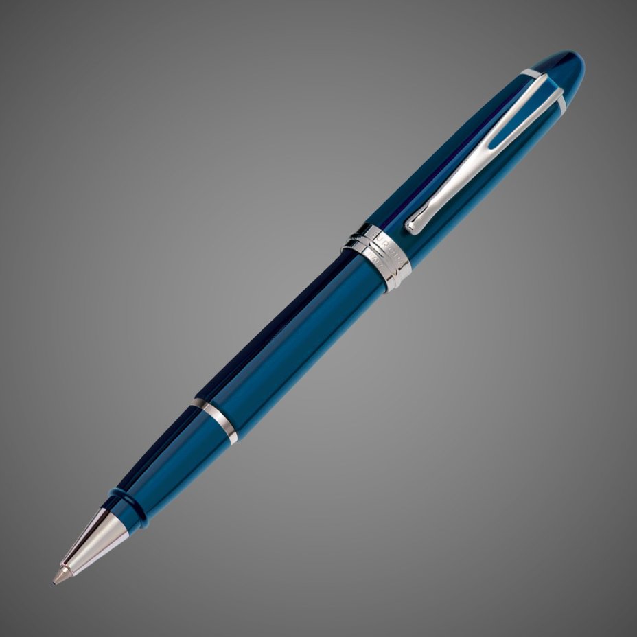 Ручка-роллер Aurora Ipsilon Deluxe Blue CT, в подарочной коробке, Лаки и смолы: лак, родий, смола, хром