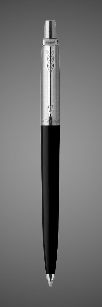 Подарочный набор: Шариковая ручка Parker Jotter K60, цвет: Black и Ежедневник недатированный, черный срез, черный., Металлы: металл, пластик