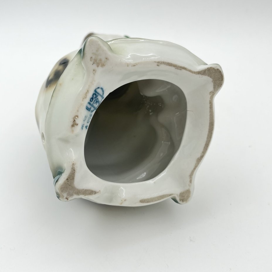 Корпус светильника (ночника) "Кот", фарфор, роспись, полимерный материал, Heinz & Co., ГДР, 1954-1972 гг.