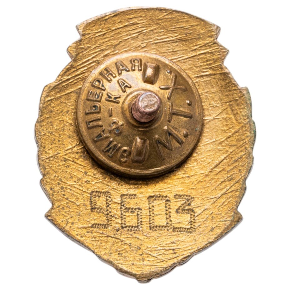 Нагрудный знак "Отличник физической культуры", номерной, бронза, эмаль, винт. СССР, МТХ, 1940-1950 гг.
