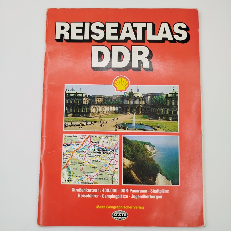 Книга, путеводитель по ГДР (Reiseatlas DDR), бумага, печать, Германия, 1980-1989 гг.