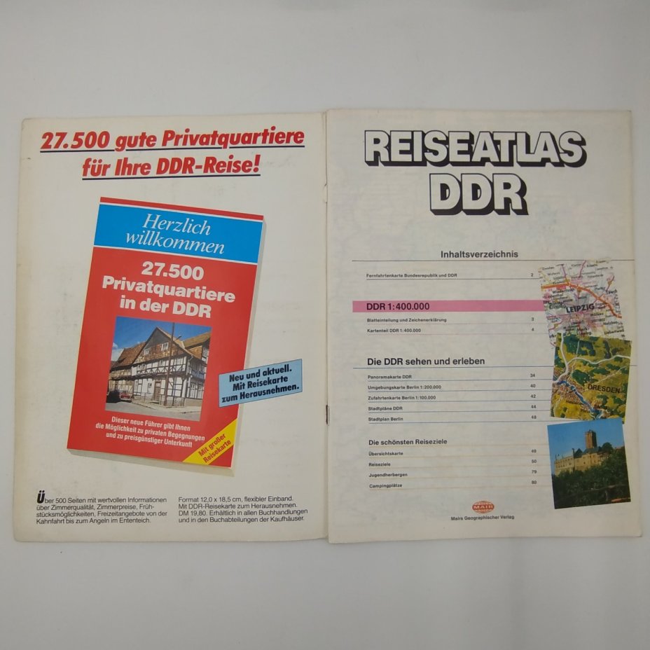 Книга, путеводитель по ГДР (Reiseatlas DDR)