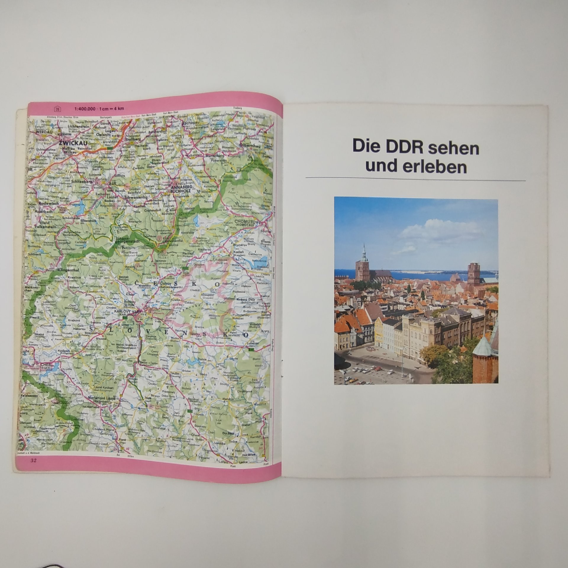 Книга, путеводитель по ГДР (Reiseatlas DDR), бумага, печать, Германия, 1980-1989 гг.