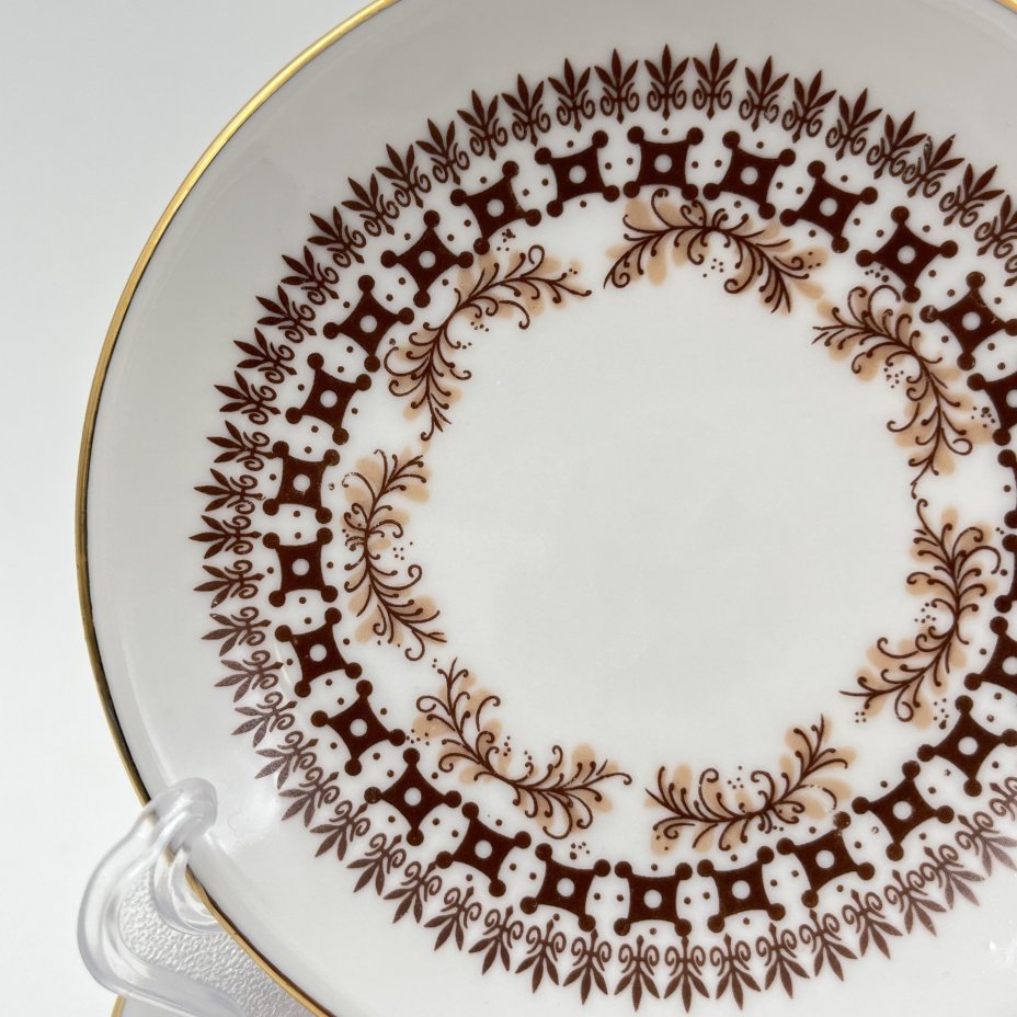 Набор розеток с растительным декором на 6 персон, фарфор, деколь, золочение, Kahla, Германия, 1968-1991 гг.