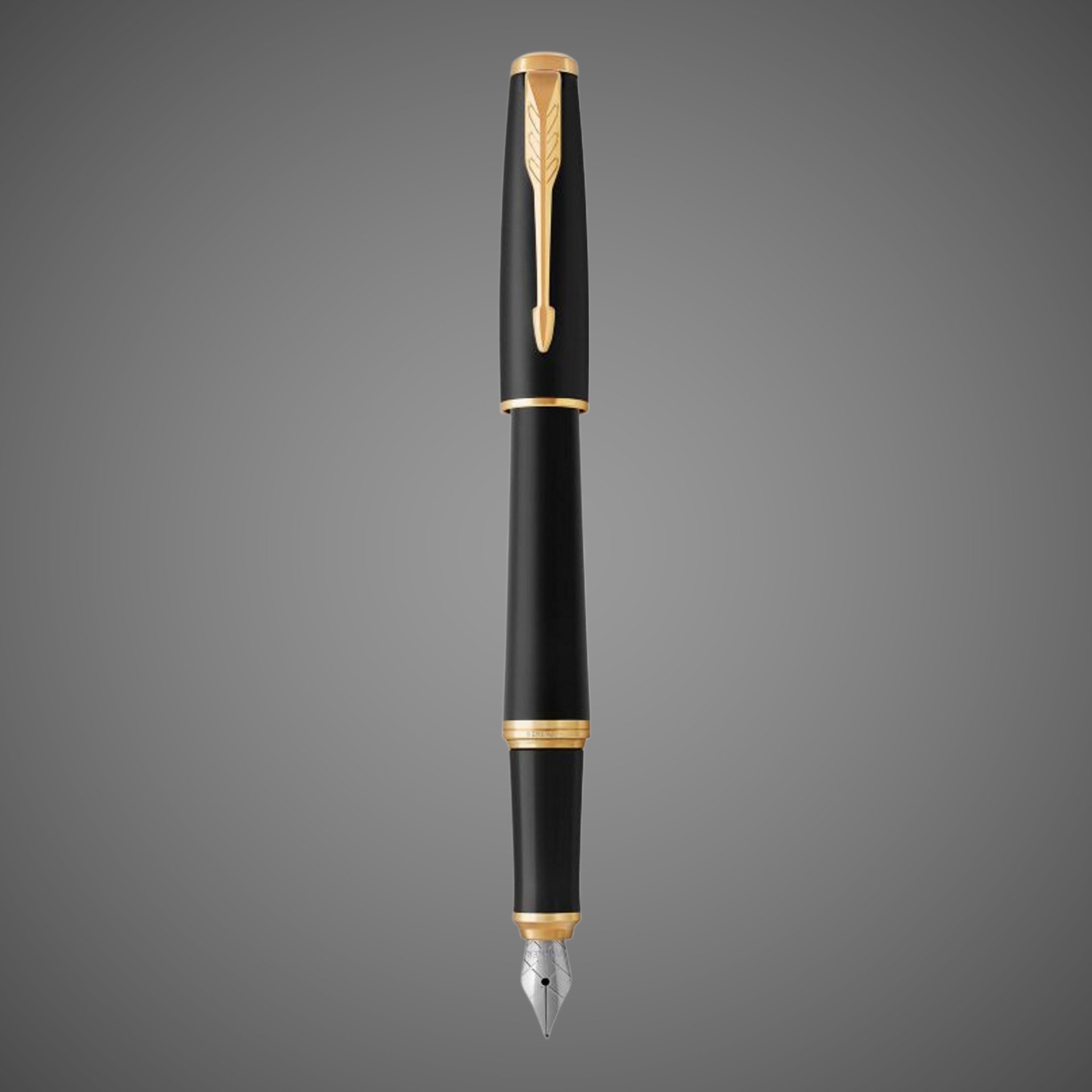 Перьевая ручка Parker Urban Core, (матовый черный лак) Muted Black GT, F309, перо: F, цвет чернил: blue, в подарочной упаковке., Лаки и смолы: лак, нержавеющая сталь