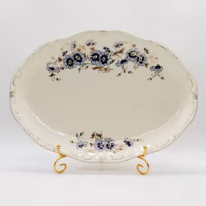 Блюдо сервировочное цвета слоновой кости (айвори) из сервиза "Cornflower" ("Василек"), Zsolnay