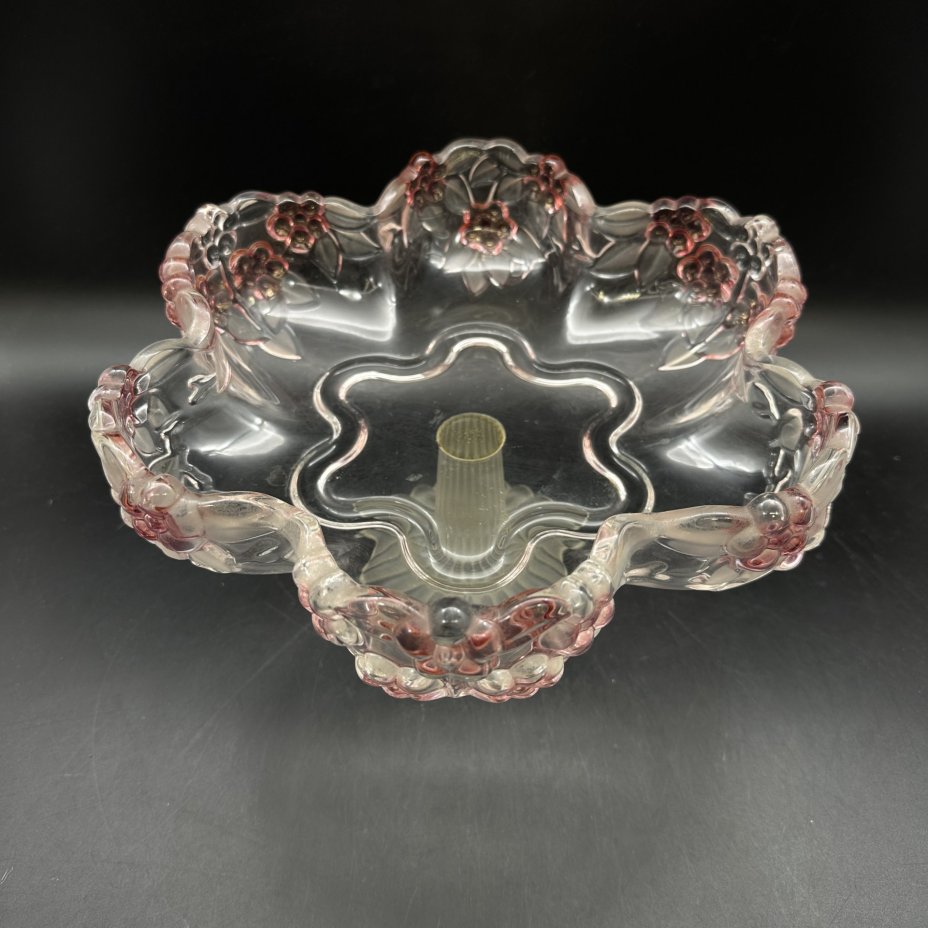 Ваза (конфетница/фруктовница) с цветочным рельефным декором, Walther Glas
