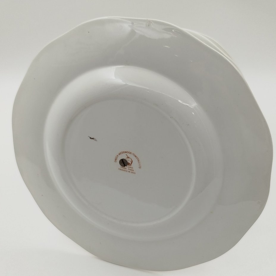 Фруктовница трехуровневая с цветочным декором, фаянс, деколь, металл, Enoch Wedgwood (Tunstall) Ltd., Великобритания, 1960-1980 гг.