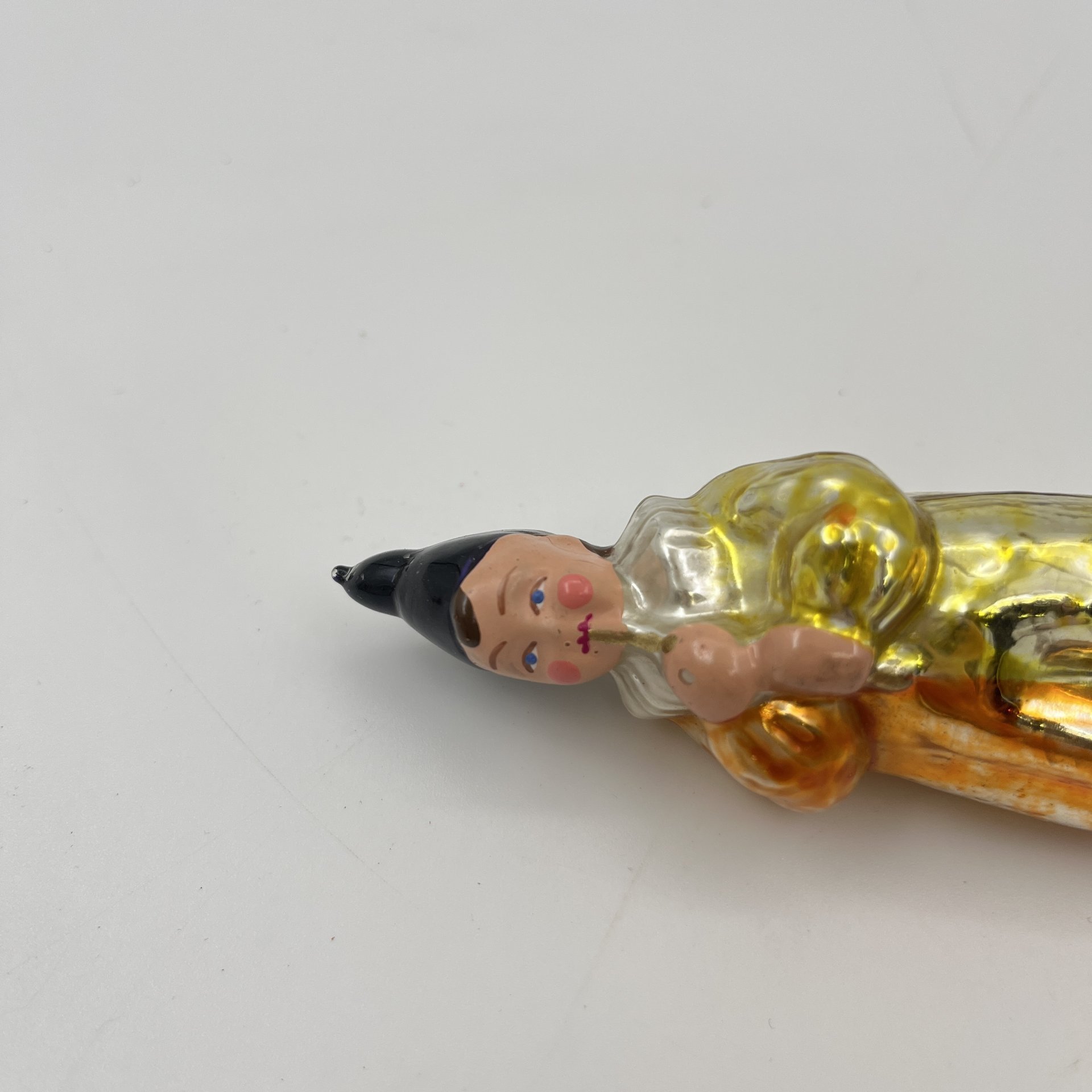 Игрушка ёлочная "Мальчик с дудочкой", стекло, металл, роспись, СССР, 1950-1960 гг.