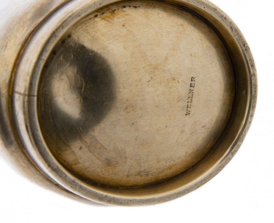 Молочник лаконичной формы, металл, серебрение, мануфактура "Wellner", Германия, 1930-1960 гг.