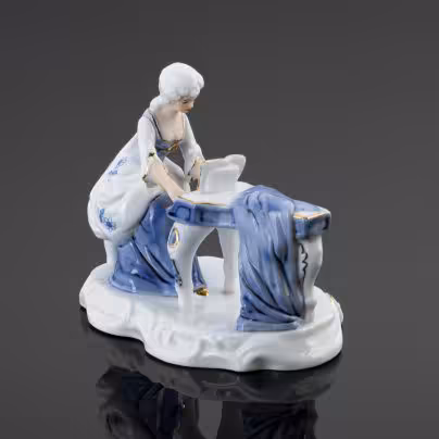 Статуэтка "Дама за роялем", CDC Rococo Collection
