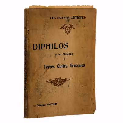Pottier E. "Diphilos et les modeleurs de terres cuites grecques", на французском языке, бумага, печать, изд. Henri Laurens, Париж, Франция, 1909 г.