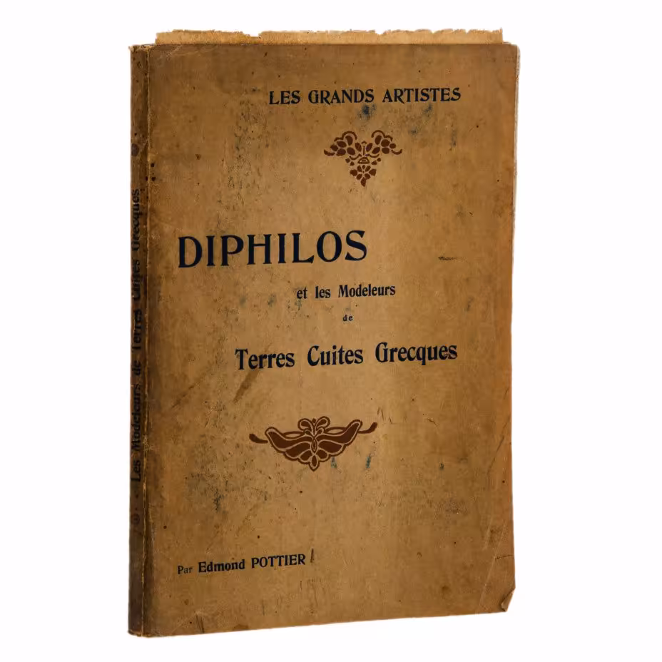 Pottier E. "Diphilos et les modeleurs de terres cuites grecques", на французском языке, бумага, печать, изд. Henri Laurens, Париж, Франция, 1909 г.
