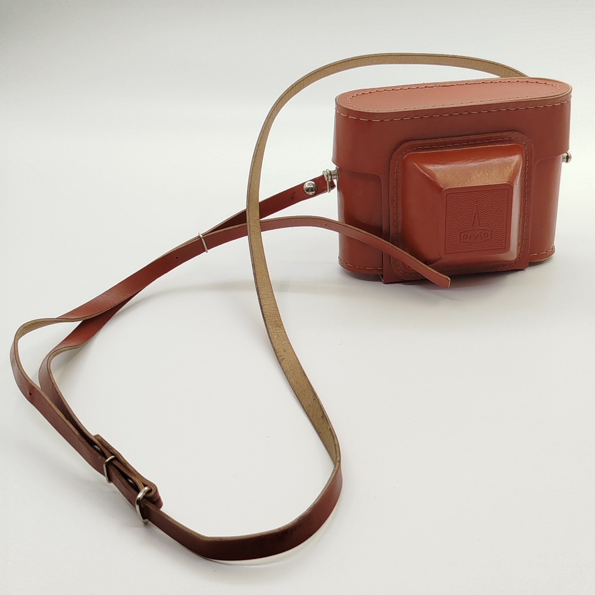 Фотоаппарат "Смена-7" в оригинальном футляре (нерабочий), металл, пластик, стекло, кожа, ЛОМО (Ленинградское оптико-механическое объединение), СССР, 1961-1971 гг.