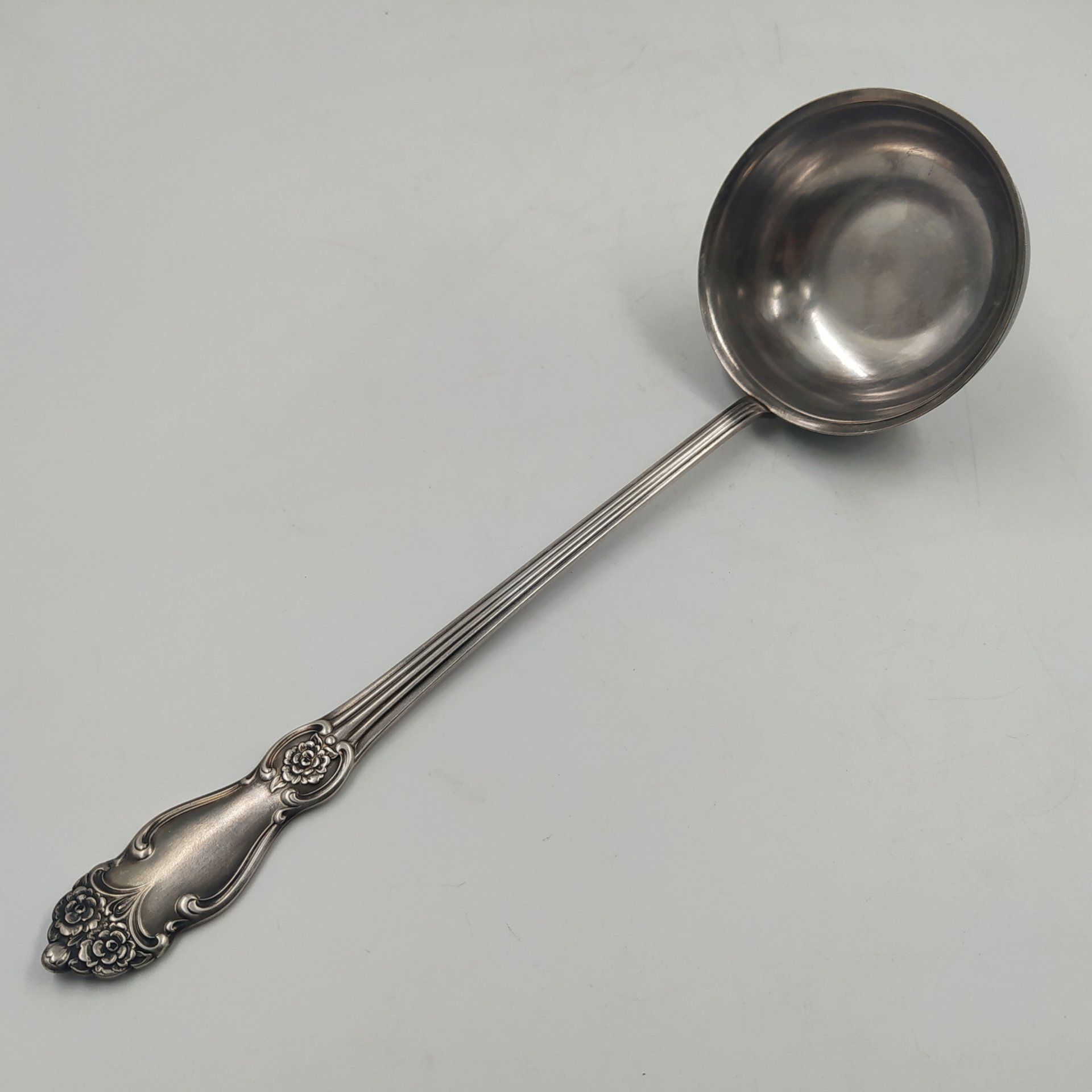 Половник "Серебряная роза", мНЦ (медь-никель-цинк), Кольчугинский завод цветных металлов, СССР, 1970-1990 гг.
