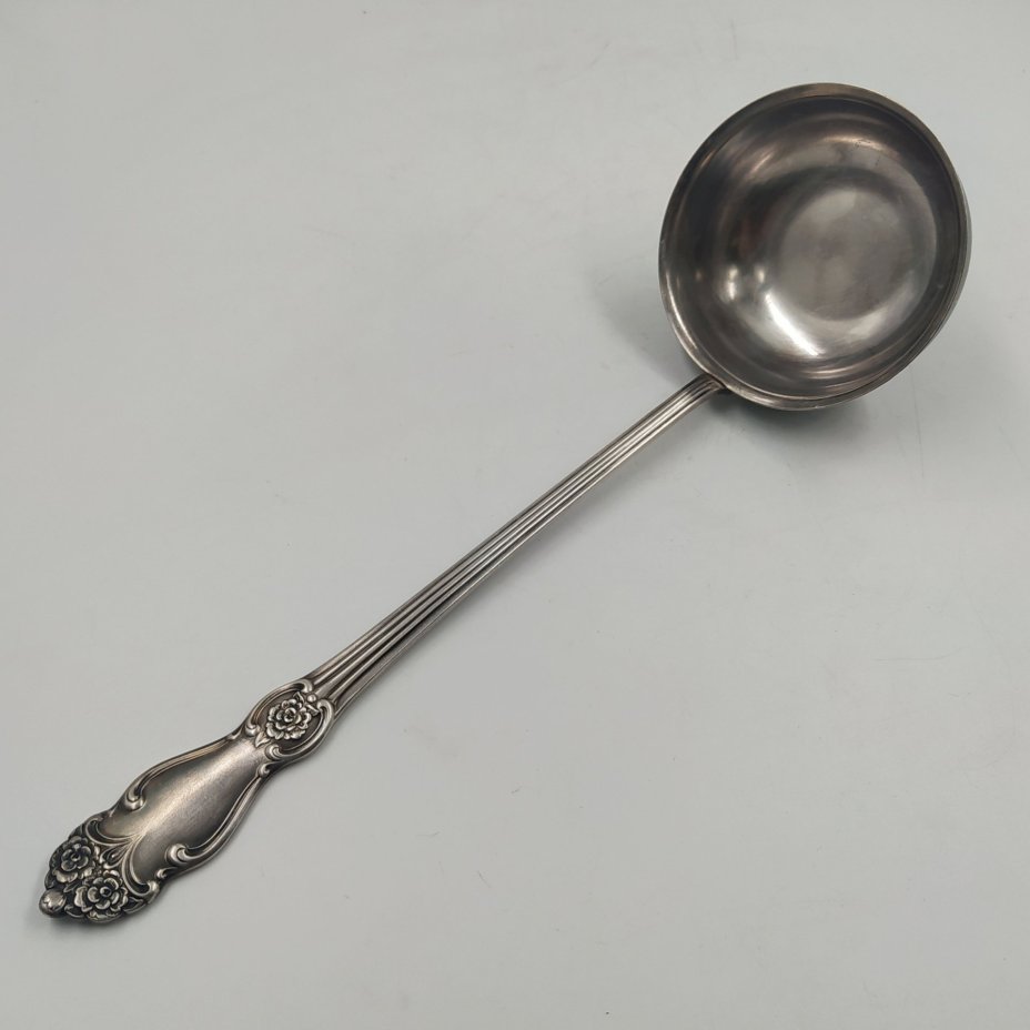 Половник "Серебряная роза", мНЦ (медь-никель-цинк), Кольчугинский завод цветных металлов, СССР, 1970-1990 гг., Кольчугинский завод цветных металлов