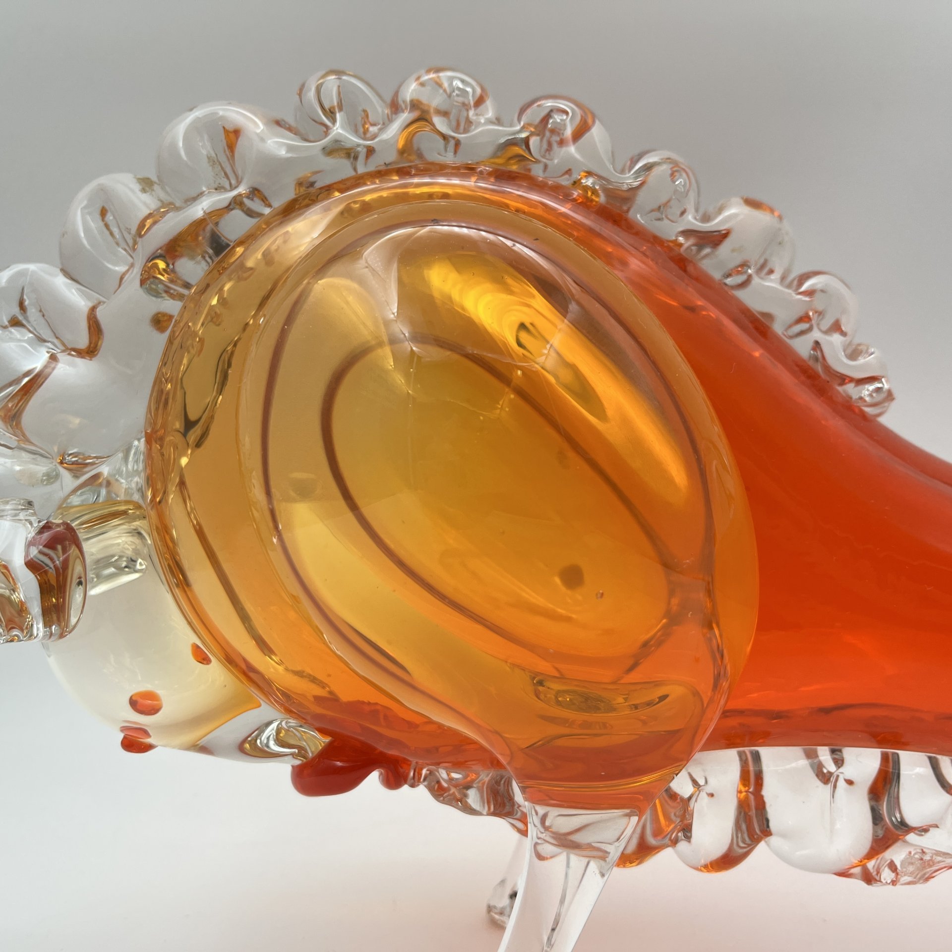 Статуэтка "Бизон", автор Муратов В.С., стекло, гутная техника, Гусевской хрустальный завод (Гусь-Хрустальный), СССР, 1970-1990 гг.