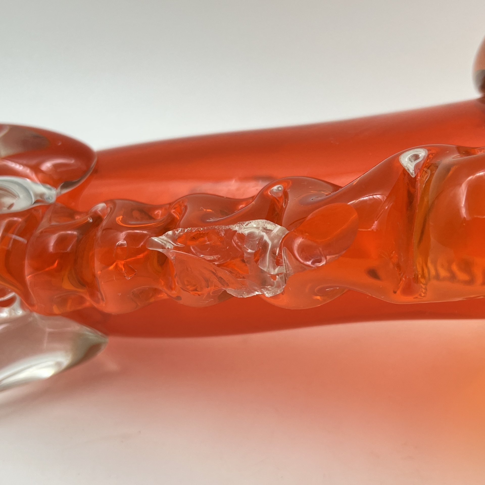 Статуэтка "Бизон", автор Муратов В.С., стекло, гутная техника, Гусевской хрустальный завод (Гусь-Хрустальный), СССР, 1970-1990 гг.