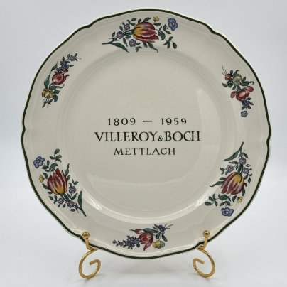 Тарелка настенная, юбилейная "1809-1959 Villeroy&Boch  Mettlach" (150 лет Виллерой и Бох в Метлах), Villeroy & Boch