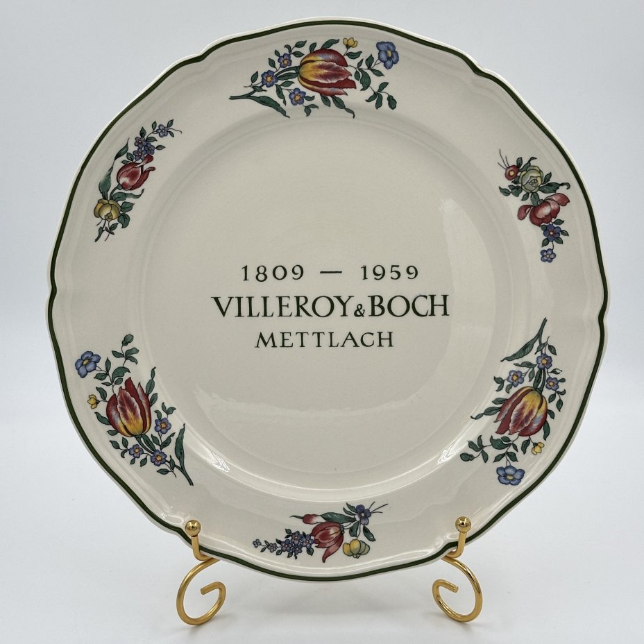 Тарелка настенная, юбилейная "1809-1959 Villeroy&Boch  Mettlach" (150 лет Виллерой и Бох в Метлах), Villeroy & Boch