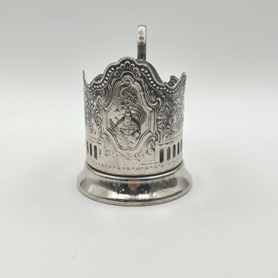 Подстаканник "Советский космос", мНЦ (медь-никель-цинк), Кольчугинский завод цветных металлов