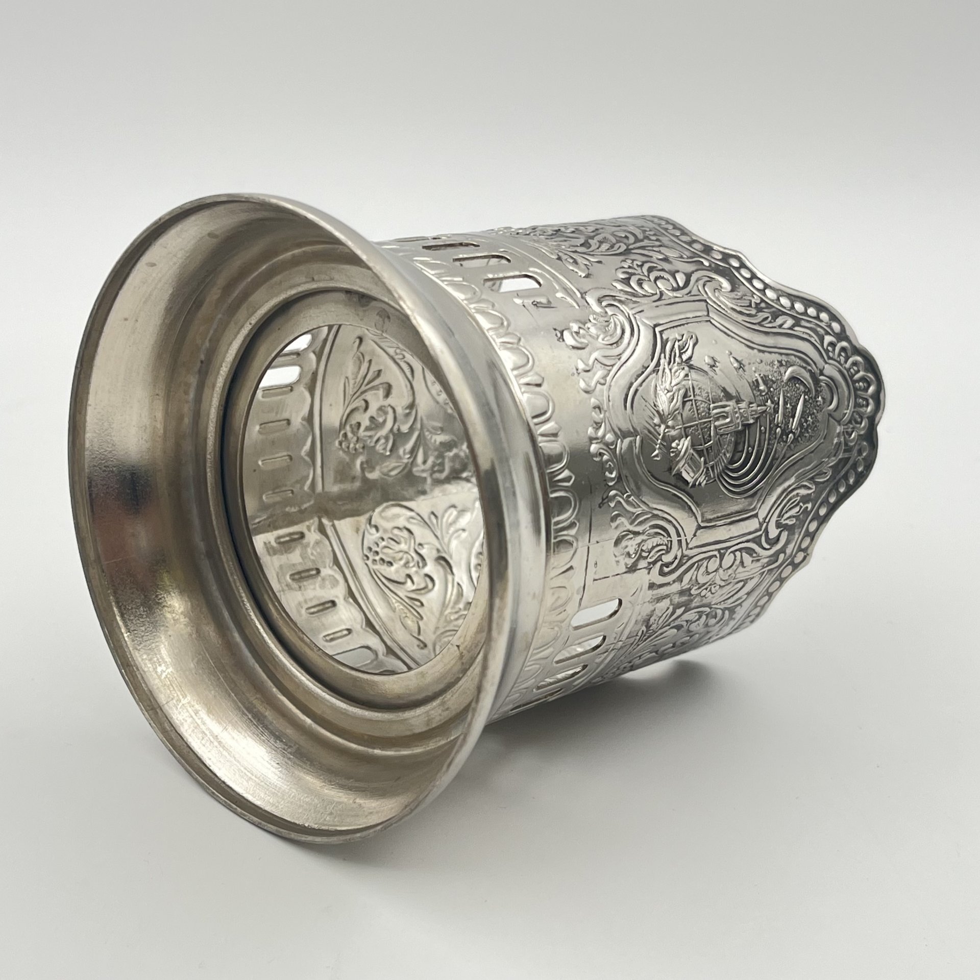 Подстаканник "Советский космос", мНЦ (медь-никель-цинк), Кольчугинский завод цветных металлов