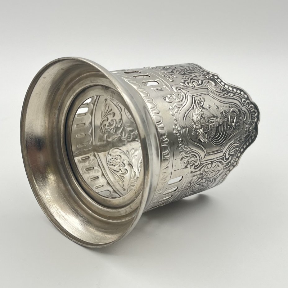 Подстаканник "Советский космос", мНЦ (медь-никель-цинк), Кольчугинский завод цветных металлов