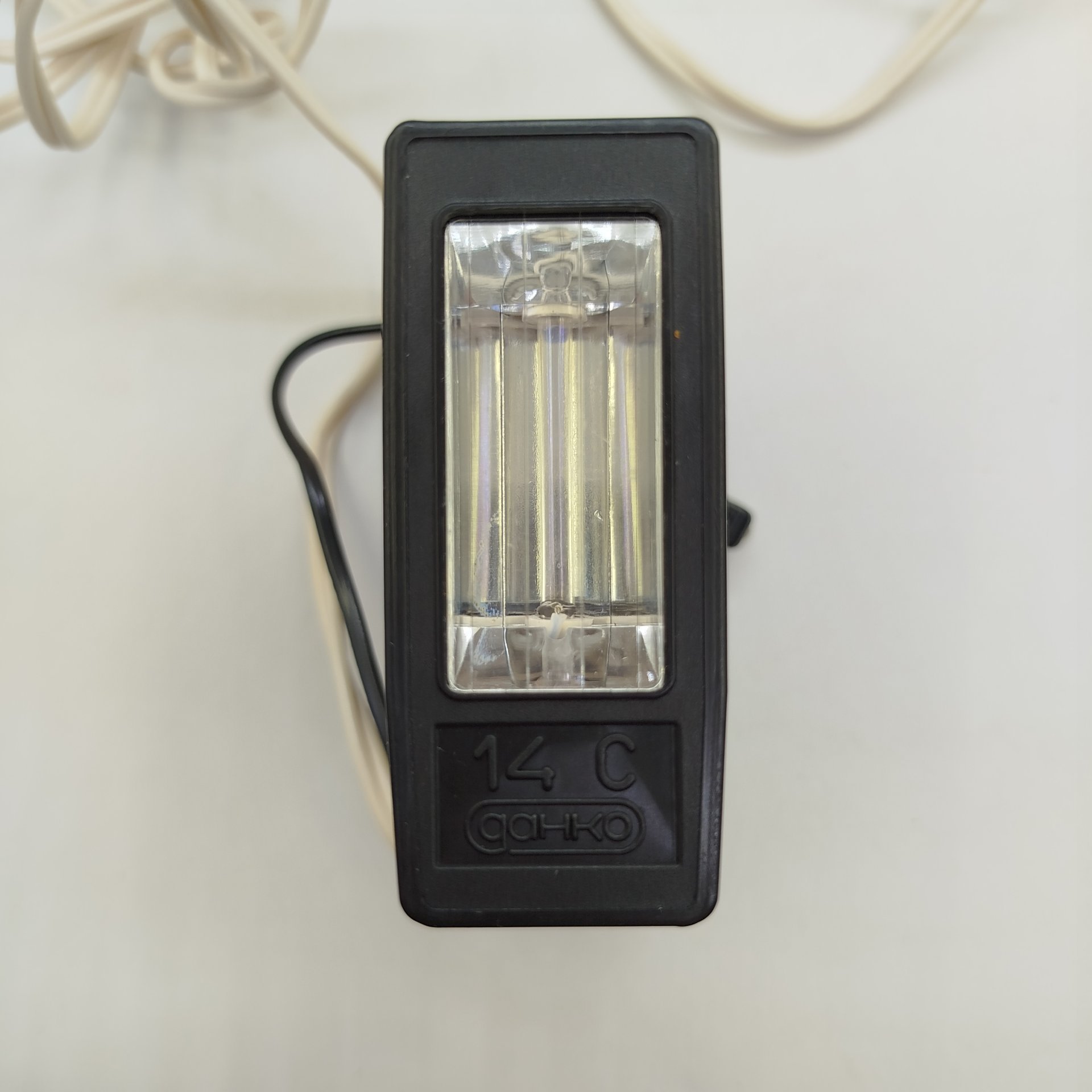 Фотовспышка "Электроника ФЭ-27" в оригинальной упаковке, пластик, картон, СССР, 1990 г.