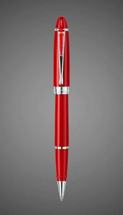 Ручка-роллер Aurora Ipsilon Deluxe Red CT, в подарочной коробке, Лаки и смолы: лак, родий, смола, хром