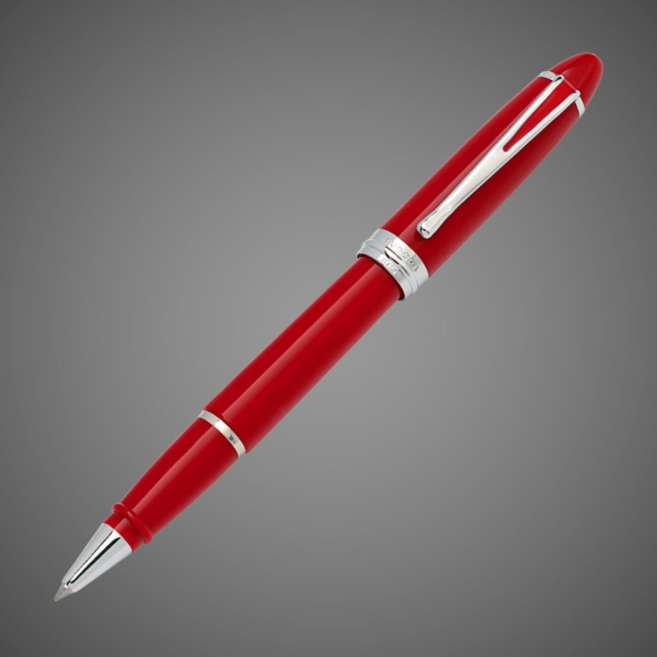 Ручка-роллер Aurora Ipsilon Deluxe Red CT, в подарочной коробке, Лаки и смолы: лак, родий, смола, хром