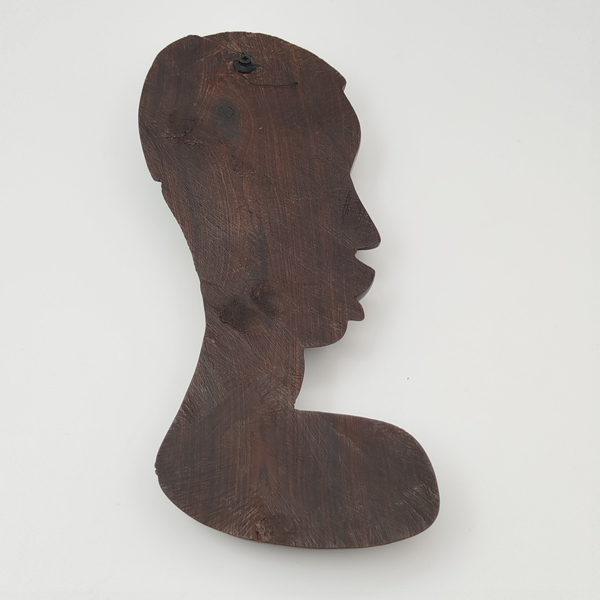 Барельеф настенный в виде африканской женщины, выполненный из эбенового дерева, дерево, Африка, 1990-2000 гг.