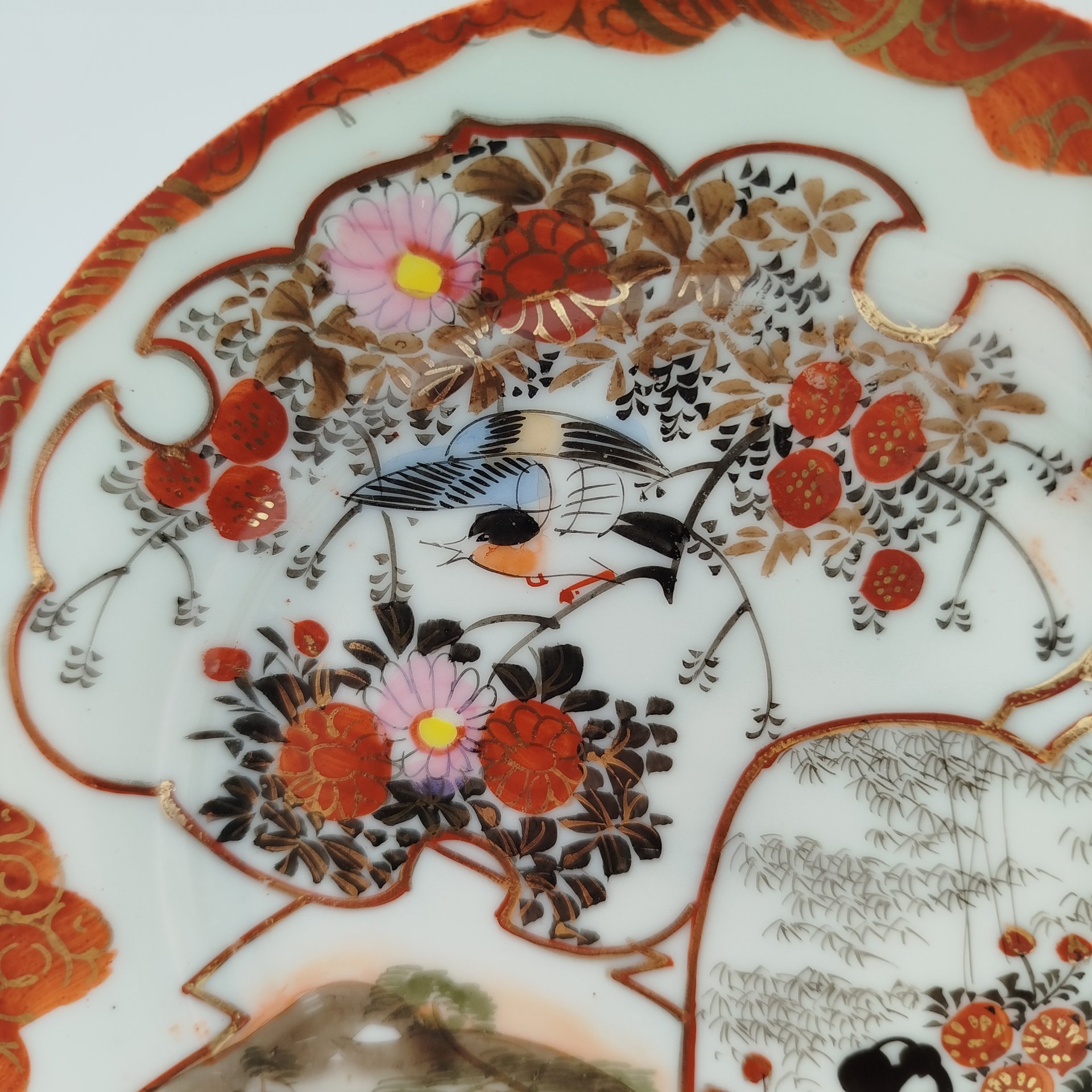 Тарелка десертная "Гейши в саду", фарфор, роспись, Япония, 1920-1930 гг.