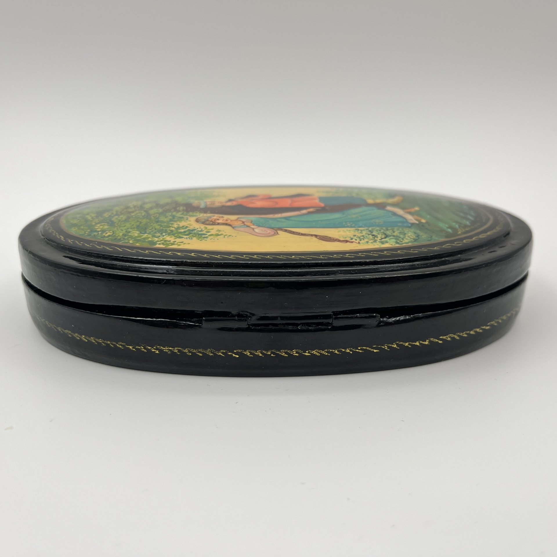 Шкатулка "Снегурочка и Лель", автор Машин, Мстера