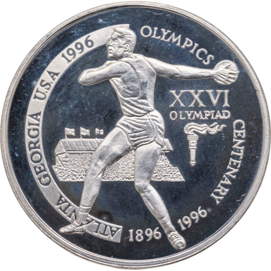 Танзания 2000 шиллингов (shillingi) 1996 XXVI летние Олимпийские игры, Атланта 1996 г. - метание диска (малый герб)